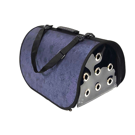Flaybag Kedi Köpek Taşıma Çantası 25x26x42 cm Lacivert Dalgalı