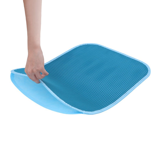 Cattie Elekli Kedi Tuvalet Önü Paspası 60 x 90 cm Turkuaz