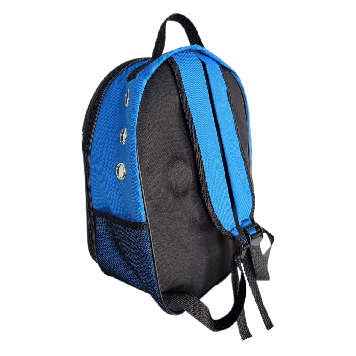 KP Kalpli Patili Astronot Şeffaf Taşıma Sırt Çantası Mavi 24x32x42 cm