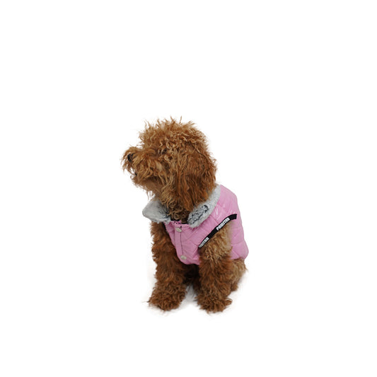 Pawstar Moncler Pembe Küçük Irk Köpek Yeleği Medium 28 Cm