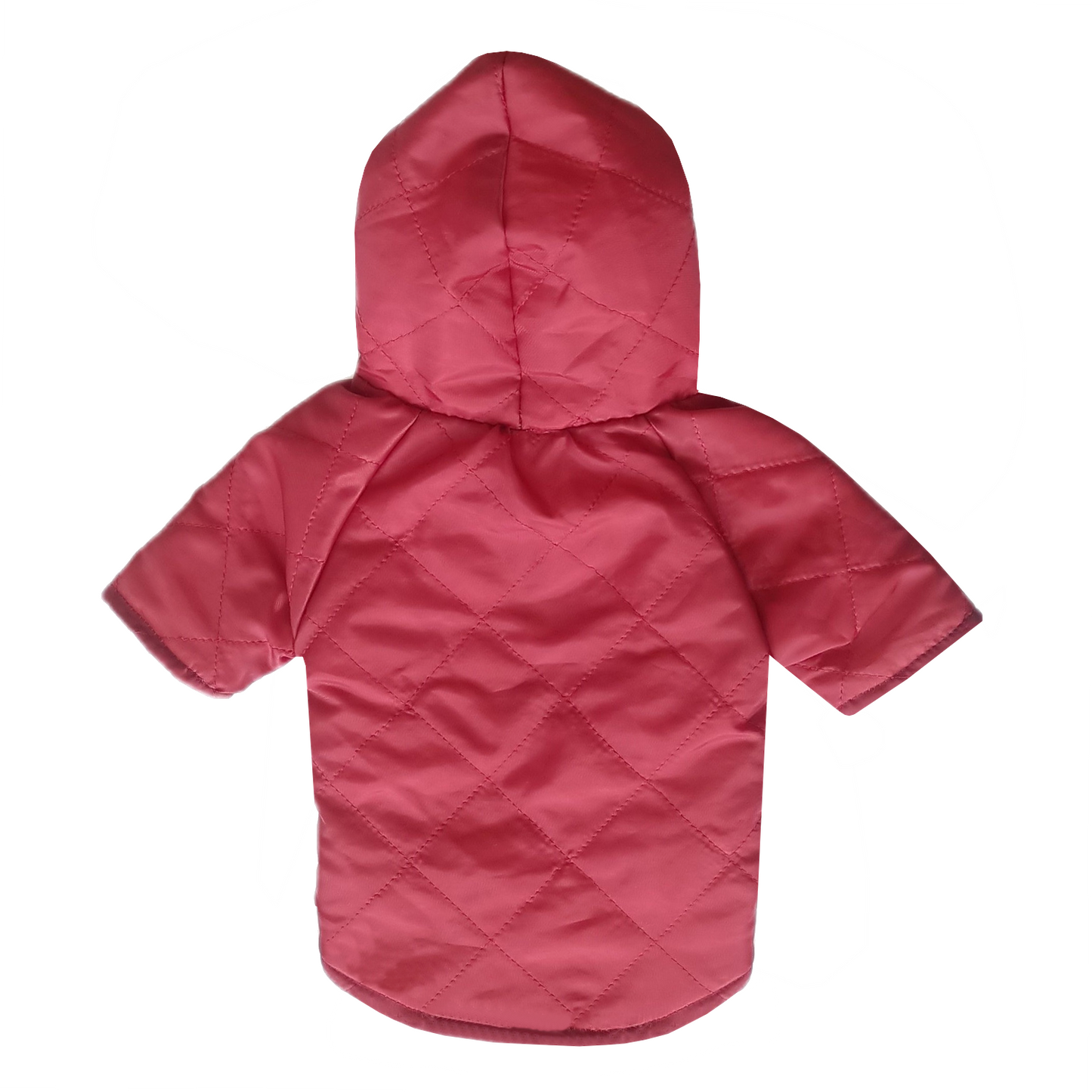 Kapşonlu Ve Astarlı Köpek Montu X Large 35-48 cm Kırmızı Gri