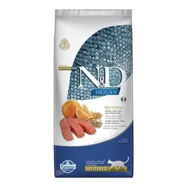 N&D Ocean Somonlu ve Portakallı Kısırlaştırılmış Kedi Maması 10 Kg