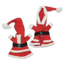 Yılbaşı Noel Baba Kostümü Kapüşonlu 42 CM XLarge