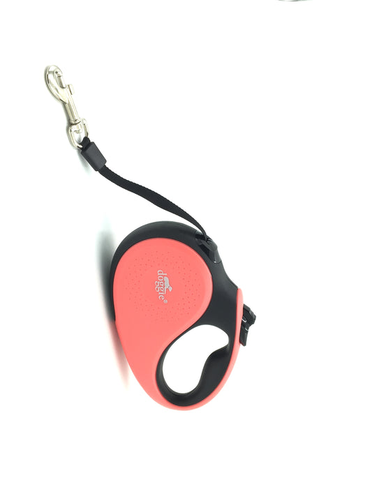 Doggie Soft Seri Otomatik Makaralı Gezdirme Tasması 12 kg / 3 M Pembe