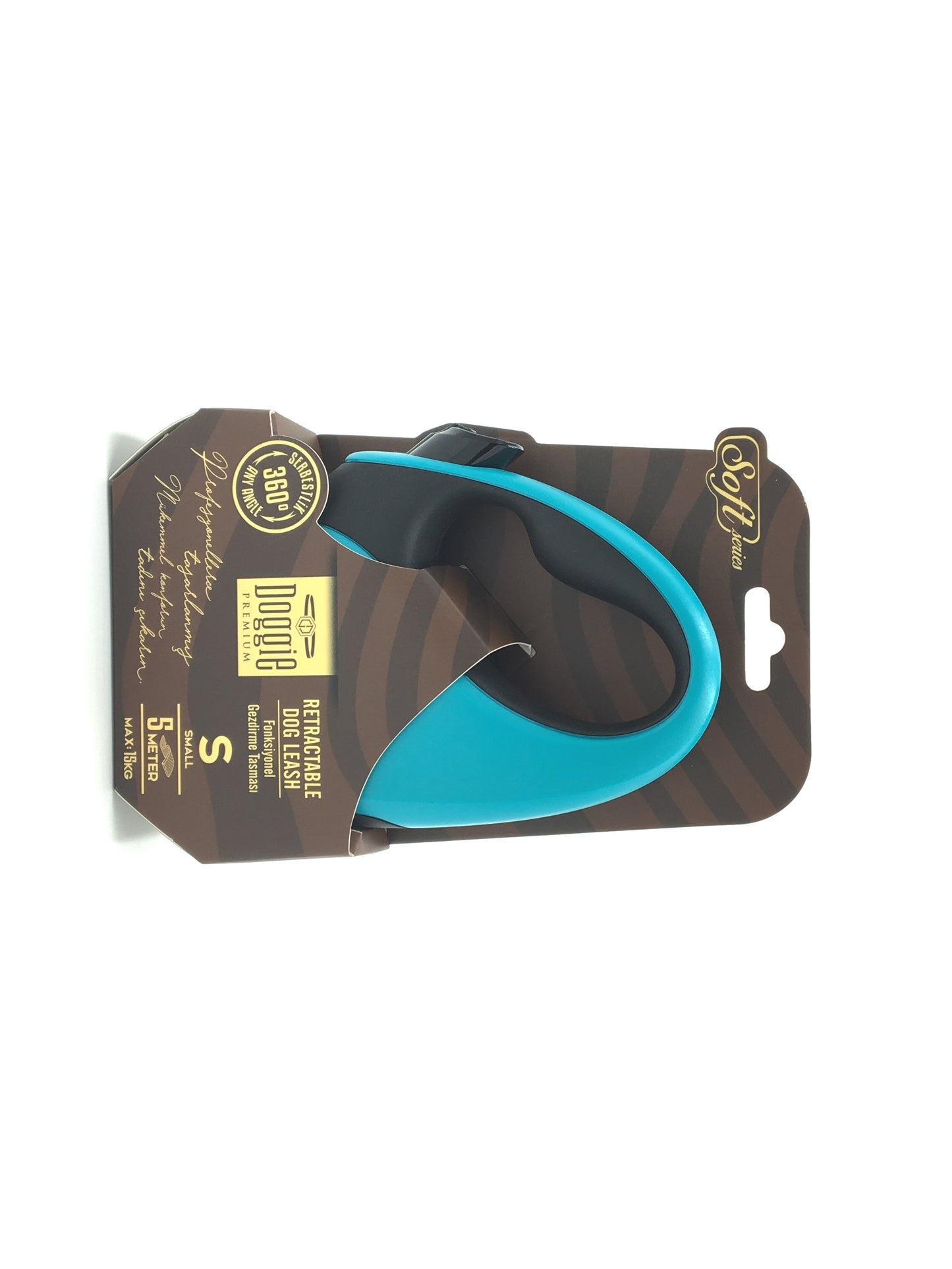 Doggie Soft Seri Otomatik Makaralı Gezdirme Tasması 15 kg / 5 M Mavi