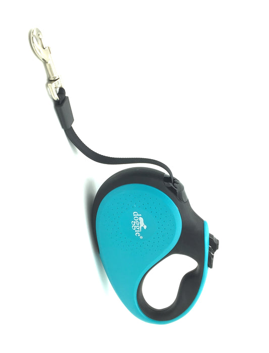 Doggie Soft Seri Otomatik Makaralı Gezdirme Tasması 50 kg / 5 M Turkuaz