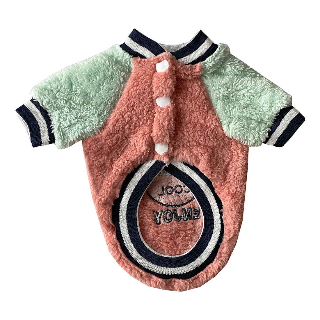 Markapet Peluş Köpek Kıyafeti Pembe Su Yeşili Large 33 x 48 cm - 5 kg