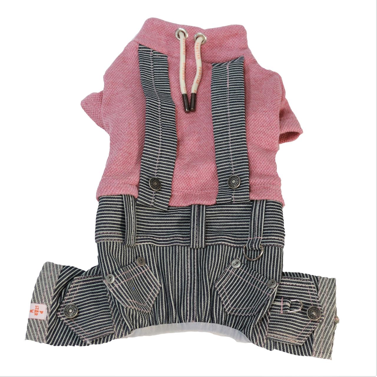 Pink Tricot Romper Köpek Tulumu Kıyafeti X Large