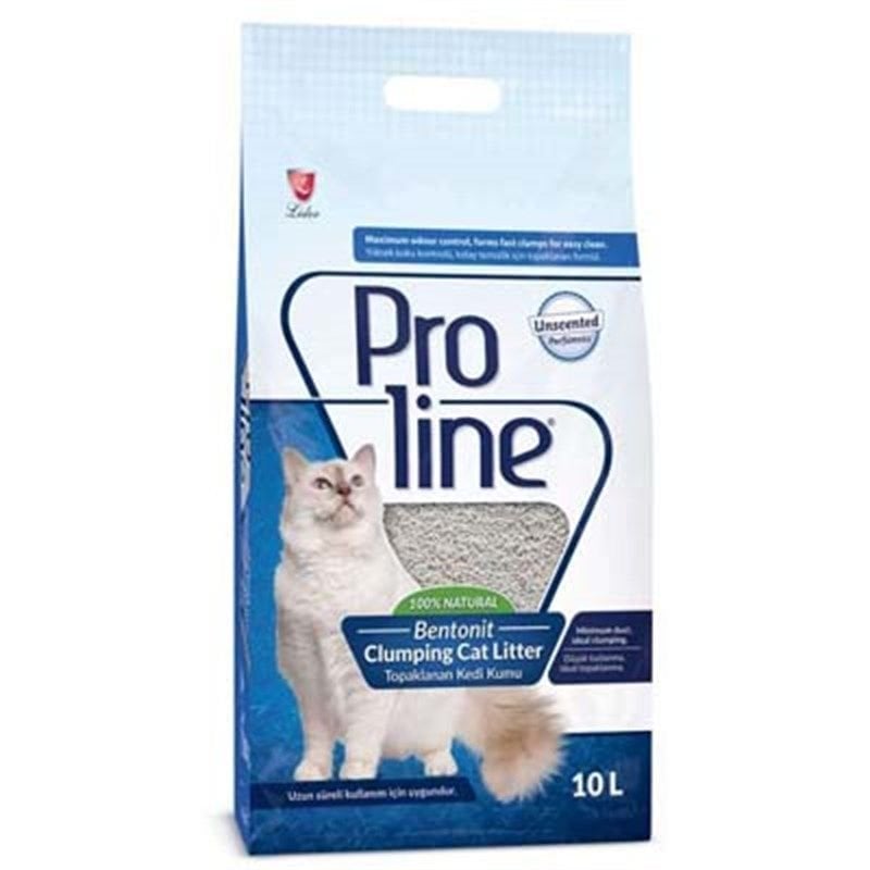 Proline Kokusuz İnce Taneli Topaklanan Bentonit Kedi Kumu 10 Lt