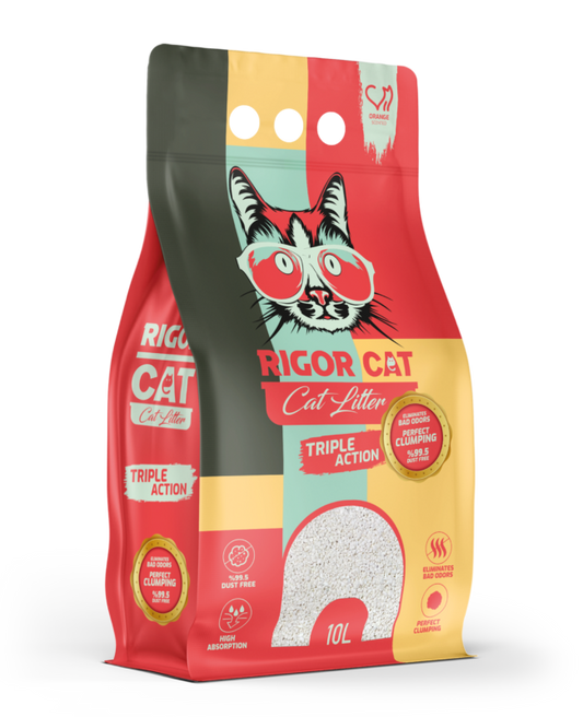 Rigor Portakal Kokulu İnce Taneli Kedi Kumu 10 lt