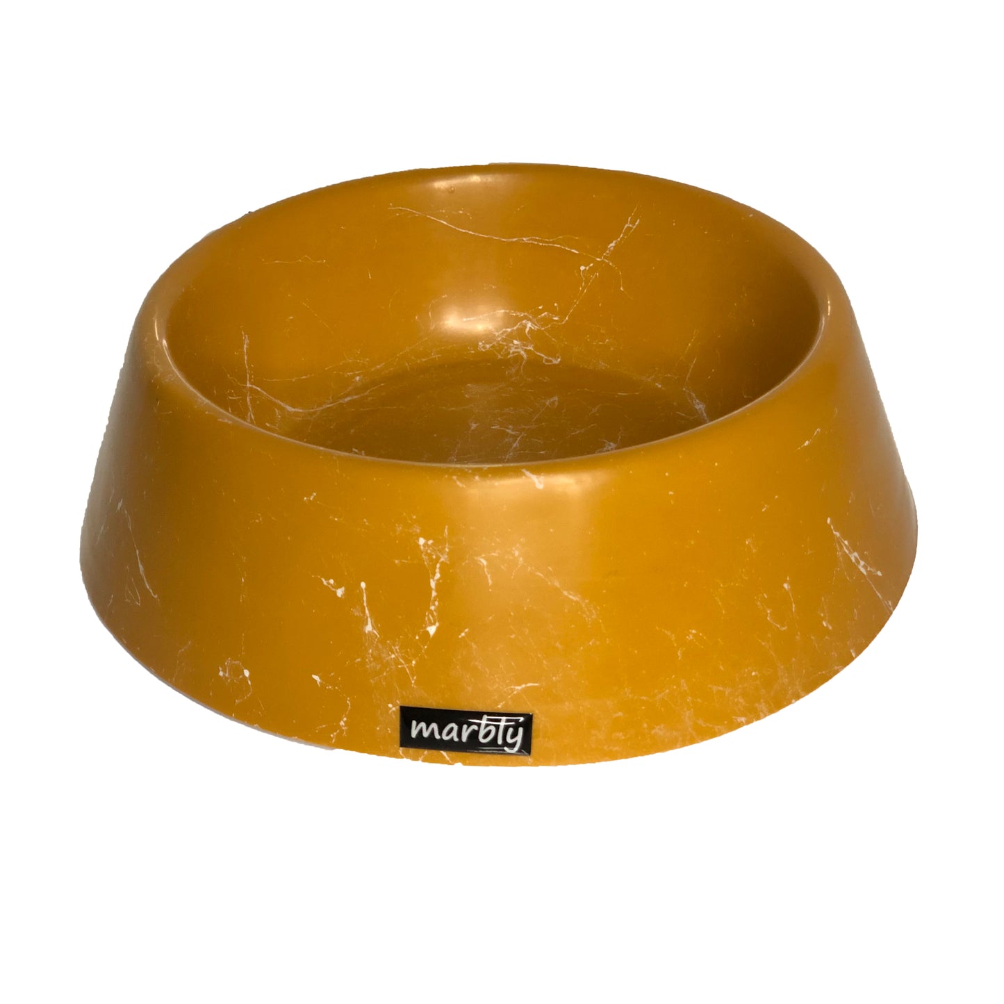 Marbly Sarı Dalgalı Mermerit Köpek Mama Su Kabı 700 ml