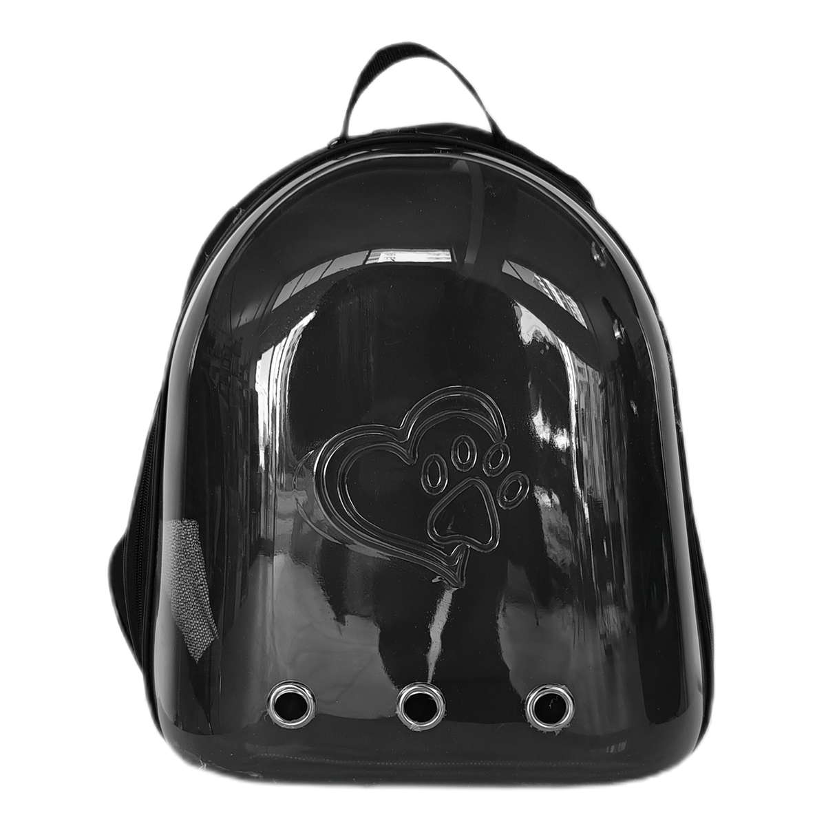 KP Kalpli Patili Astronot Şeffaf Taşıma Sırt Çantası Siyah 24x32x42 cm