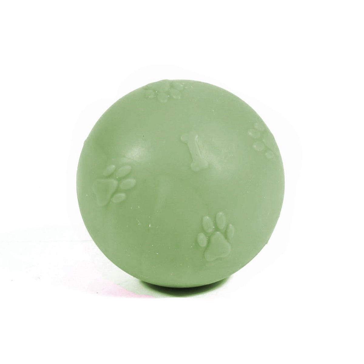 Pati Desenli Termoplastik Sert Köpek Oyun Topu 6 cm Small Yeşil