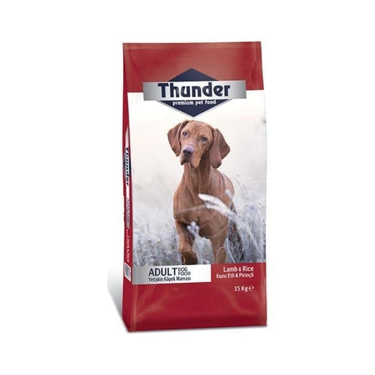 Thunder Kuzu Etli ve Pirinçli Yetişkin Köpek Maması 15 Kg