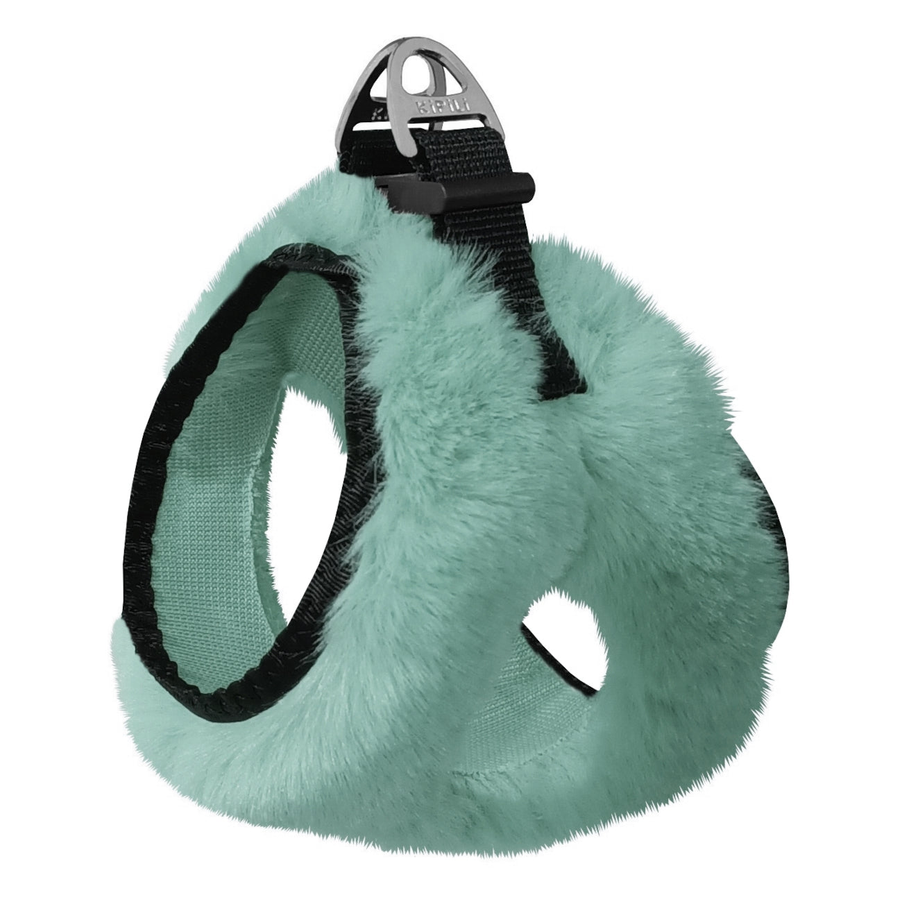 Üç Kilitli Peluş Kedi Köpek Göğüs Tasması 28-34 cm X-Small Turkuaz