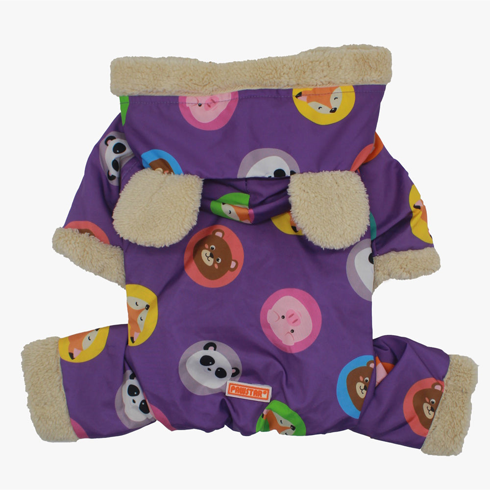 Pawstar Mor Animals Romper Küçük Ve Orta Irklar Için Tulum-mont Yağmurluk Köpek Kıyafeti Medium