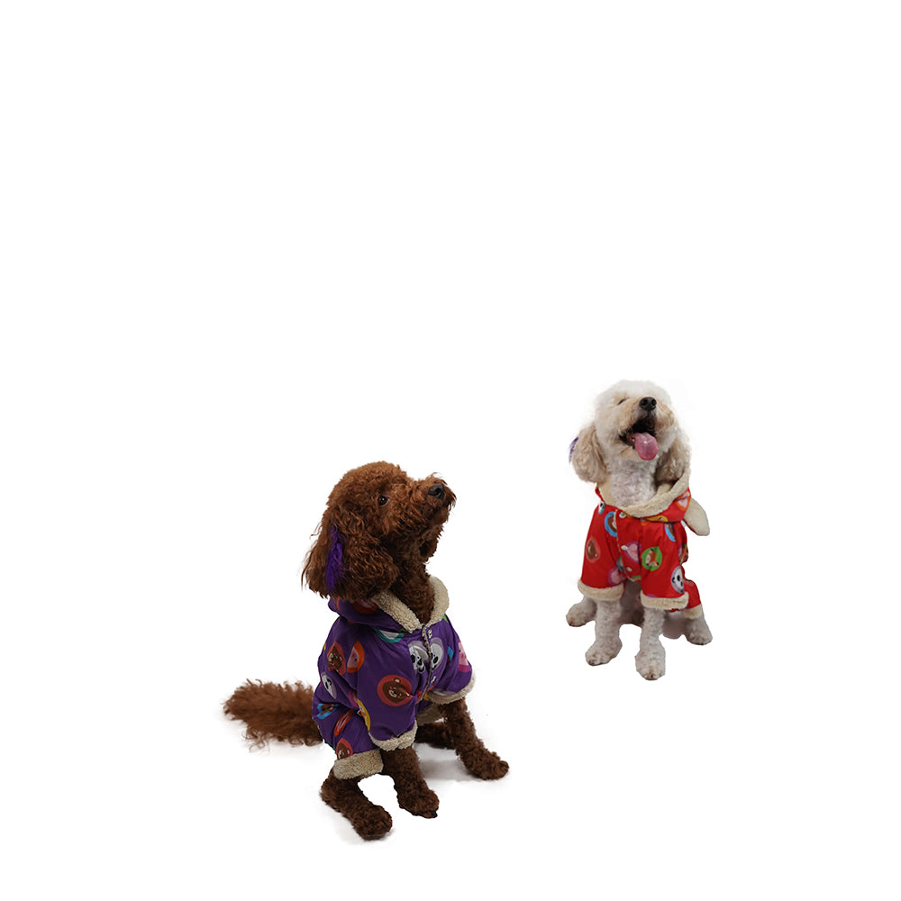Pawstar Mor Animals Romper Küçük Ve Orta Irklar Için Tulum-mont Yağmurluk Köpek Kıyafeti XLarge