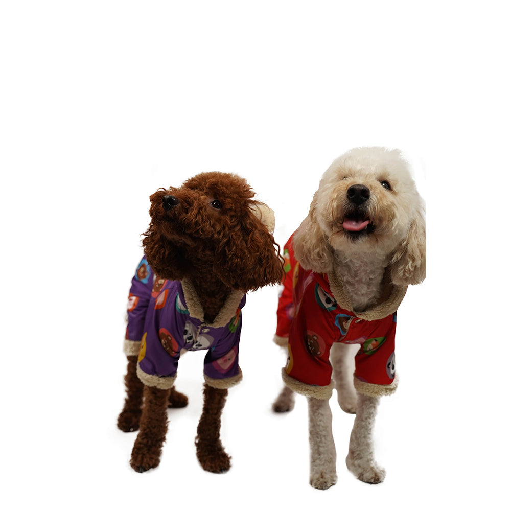 Pawstar Mor Animals Romper Küçük Ve Orta Irklar Için Tulum-mont Yağmurluk Köpek Kıyafeti Medium