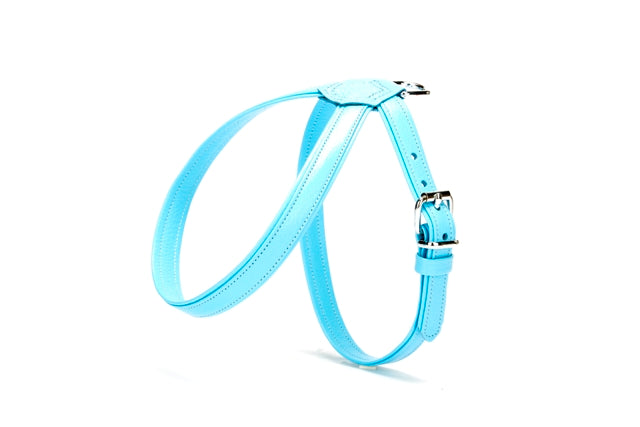 Doggie Flotter El Yapımı Deri Köpek Göğüs Tasması 2 x 42 -55 cm Mavi