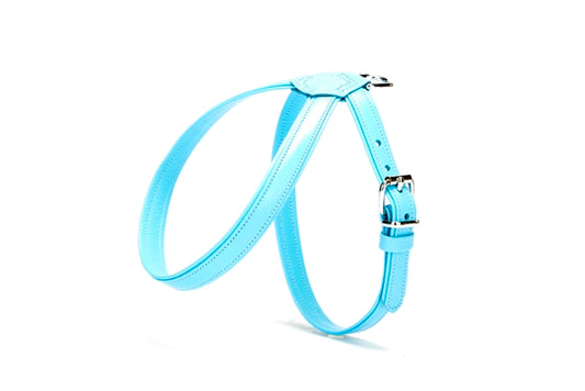 Doggie Flotter El Yapımı Deri Köpek Göğüs Tasması 2 x 42 -55 cm Mavi